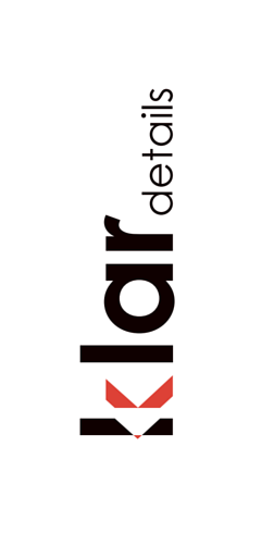 Klar Details logo with red K